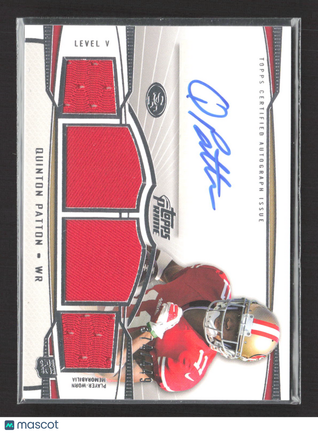 2013 Topps Prime Quinton Patton #PV-QP Level V Jersey Auto /449