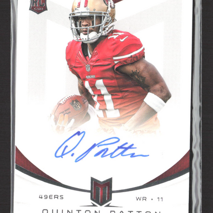 2013 Panini Momentum Quinton Patton #175 RC Auto