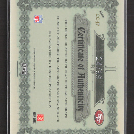 2006 Playoff National Treasures Canton Classics Joe Perry #CC-JP 24/99 Auto
