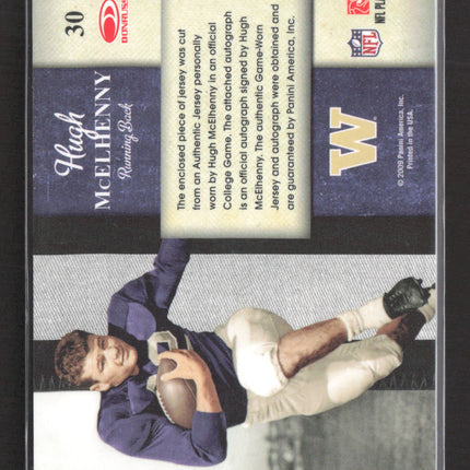 2009 Donruss National Treasures College Materials Hugh McElhenny #30 40/99 Auto