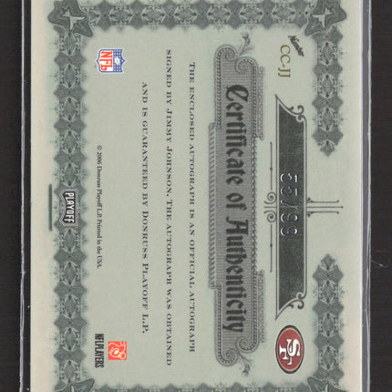 2006 Playoff National Treasures Canton Classics Jimmy Johnson #CC-JJ 55/99 Auto