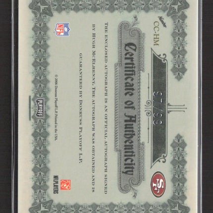 2006 Playoff National Treasures Canton Classics Hugh McElhenny #CC-HM Auto /99