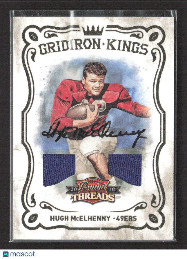 2010 Panini Threads Gridiron Kings Hugh McElhenny #46 Patch 15/25 Auto