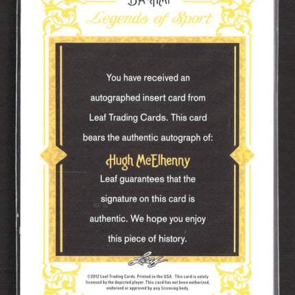 2012 Leaf Legends of Sport Hugh McElhenny #BA-HM1 Auto