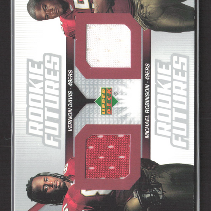 2006 Upper Deck Rookie Futures Michael Robinson Vernon Davis #RF2-DR Dual Jersey