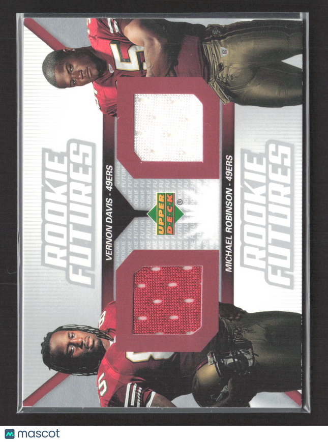 2006 Upper Deck Rookie Futures Michael Robinson Vernon Davis #RF2-DR Dual Jersey