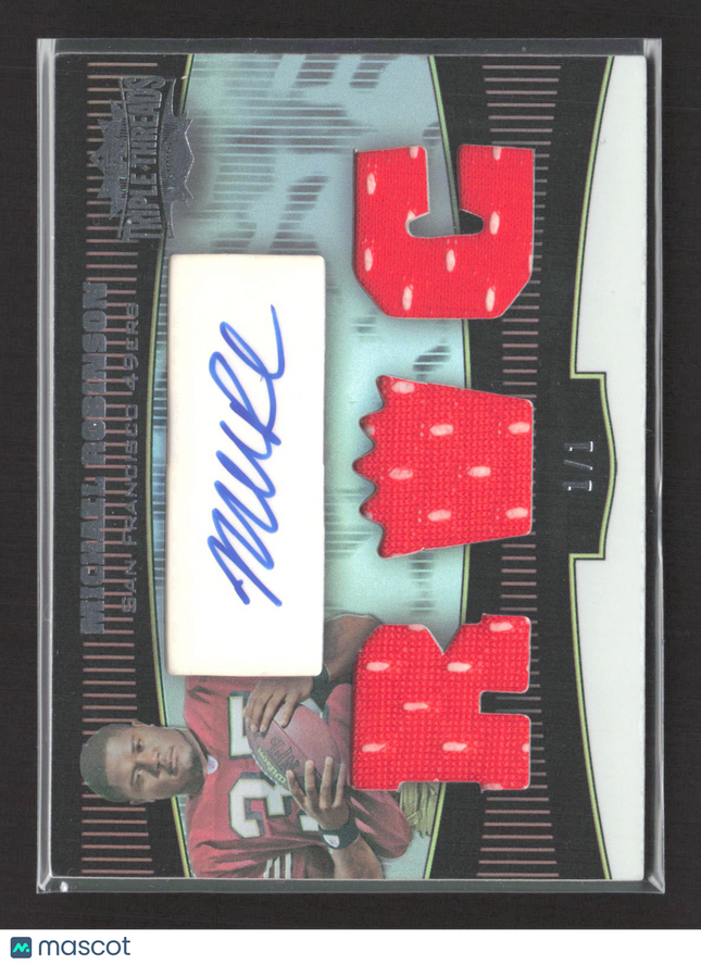 2006 Topps Triple Threads Michael Robinson #121 Platinum Patch 1/1 Auto