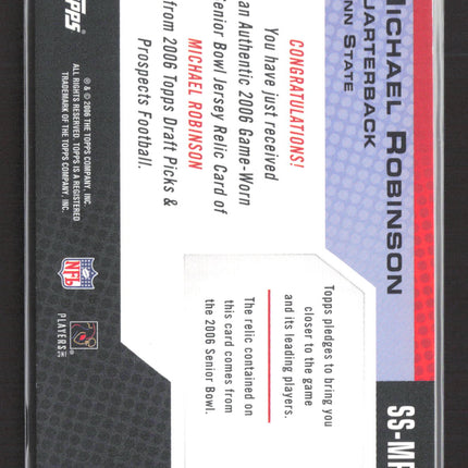 2006 Topps Draft Picks & Prospects Michael Robinson #SS-MR 2006 Game-Worn