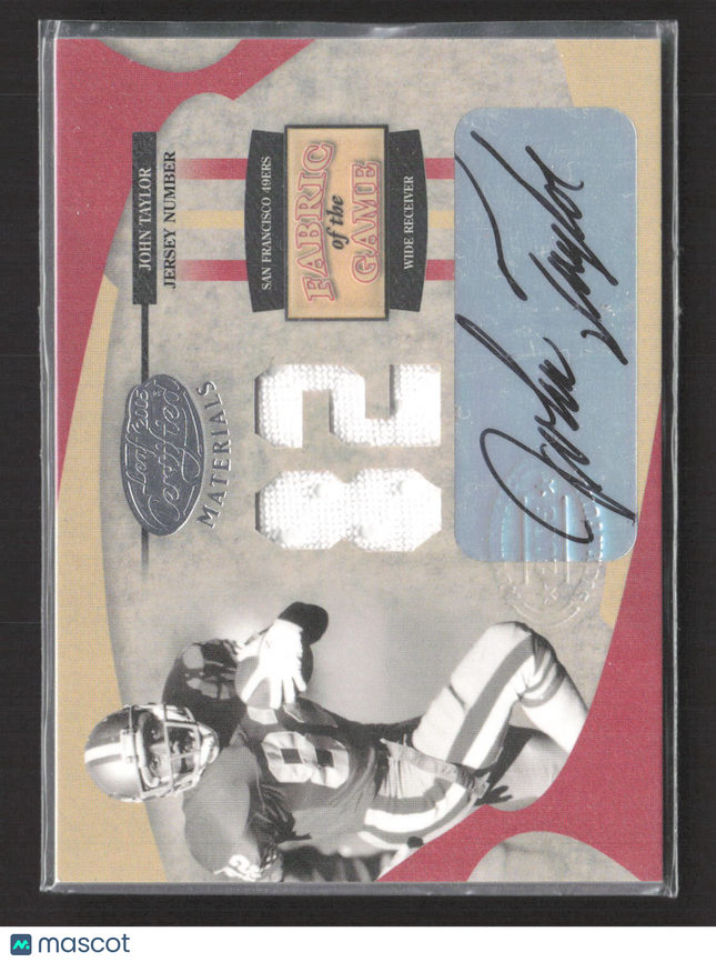 2005 Leaf Certified Materials Fabric of the Game John Taylor #FG-45 72/82 Auto