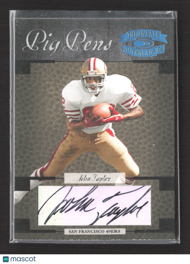 2005 Donruss Throwback Threads Pig Pens John Taylor #PP-15 035/100 Auto