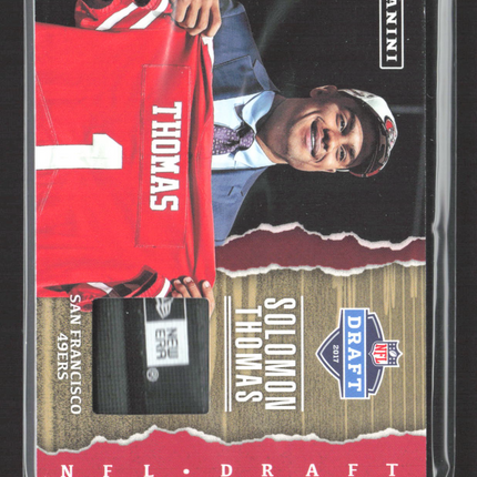 2017 Panini Father's Day Solomon Thomas #ST Player-worn hat Logo