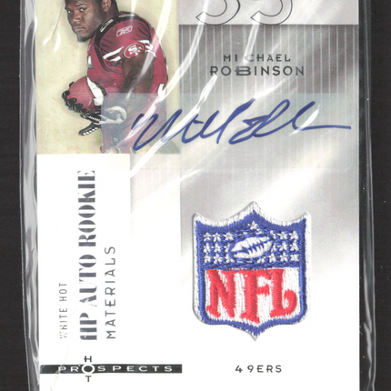 2006 Fleer Hot Prospects White Hot Michael Robinson #219 1/1 Patch Auto