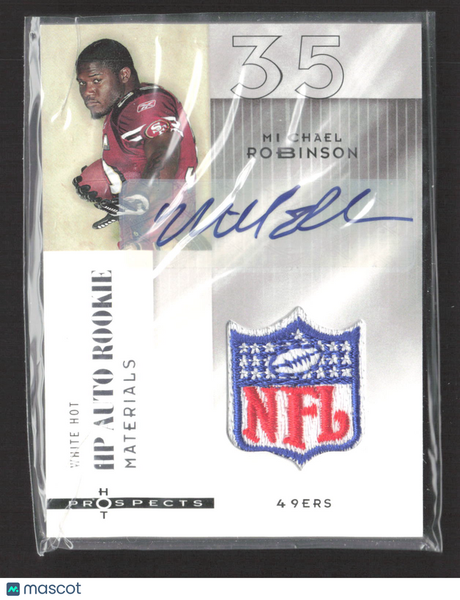 2006 Fleer Hot Prospects White Hot Michael Robinson #219 1/1 Patch Auto
