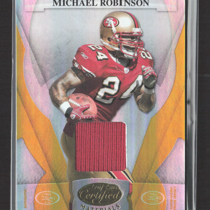 2008 Leaf Certified Materials Michael Robinson #123 Game-Worn Prime Jersey /25