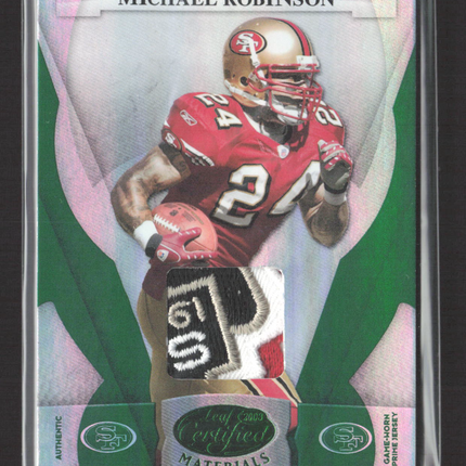 2008 Leaf Certified Materials Michael Robinson #123 Green Emerald Prime Patch /5