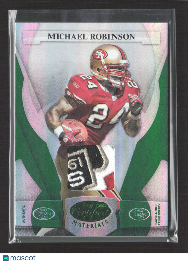 2008 Leaf Certified Materials Michael Robinson #123 Green Emerald Prime Patch /5