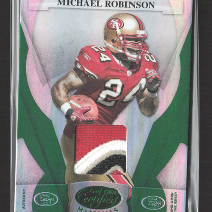 2008 Donruss Leaf Certified Materials Michael Robinson #123 Prime Jersey /5