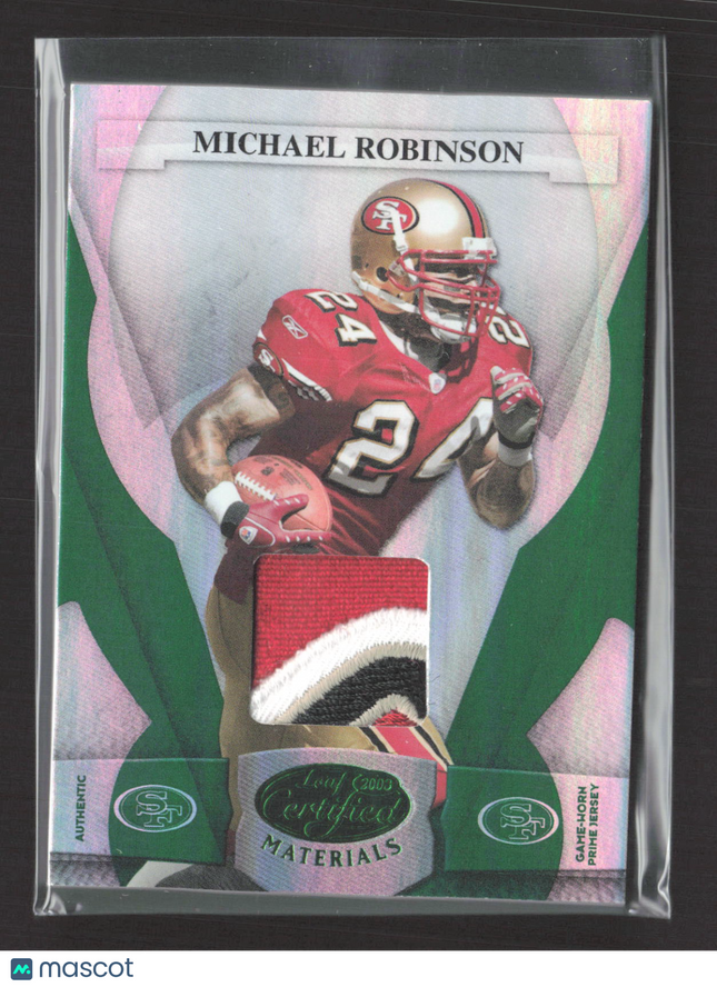 2008 Donruss Leaf Certified Materials Michael Robinson #123 Prime Jersey /5