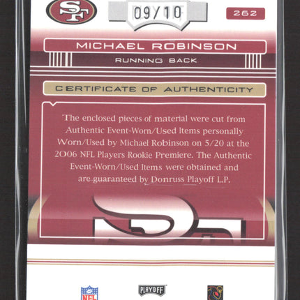 2006 Absolute Memorabilia Spectrum Michael Robinson #262 Jersey-Prime /10