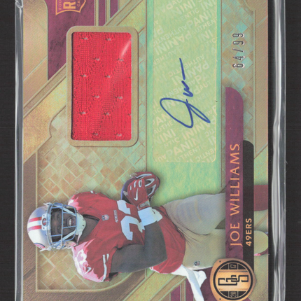 2017 Panini Gold Standard Joe Williams #234 64/99 Patch RC Auto
