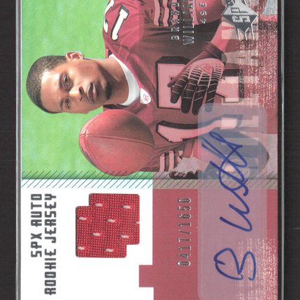 2006 Upper Deck SPx Brandon Williams #194 Event-Worn Jersey Patch 0417/1650 Auto