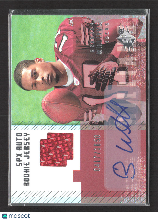 2006 Upper Deck SPx Brandon Williams #194 Event-Worn Jersey Patch 0417/1650 Auto