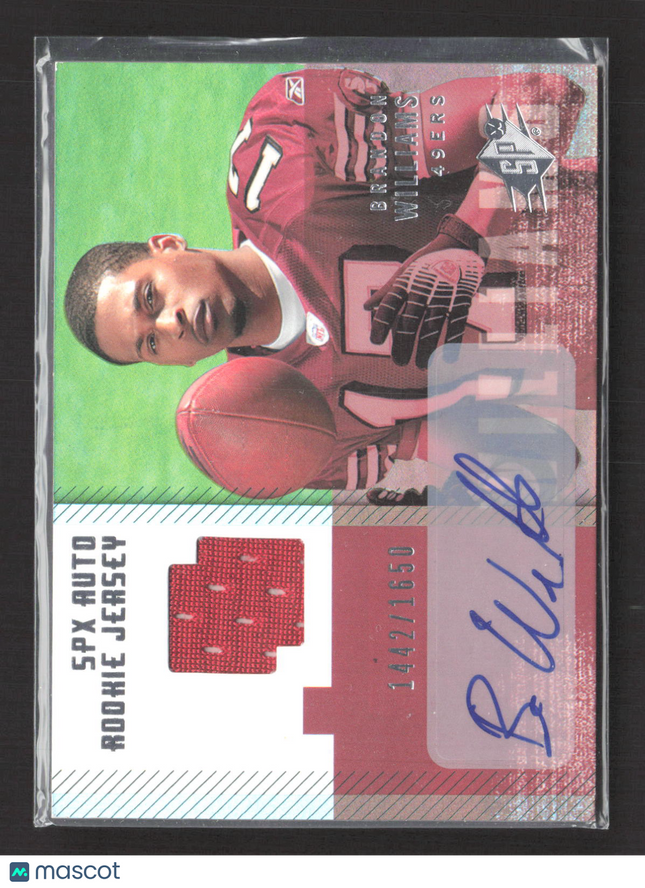 2006 Upper Deck SPx Brandon Williams #194 1442/1650 Rookie Jersey Auto