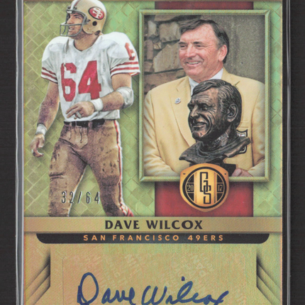 2017 Panini Gold Standard Gold Jacket Signatures Dave Wilcox #GJ-DW 32/64 Auto