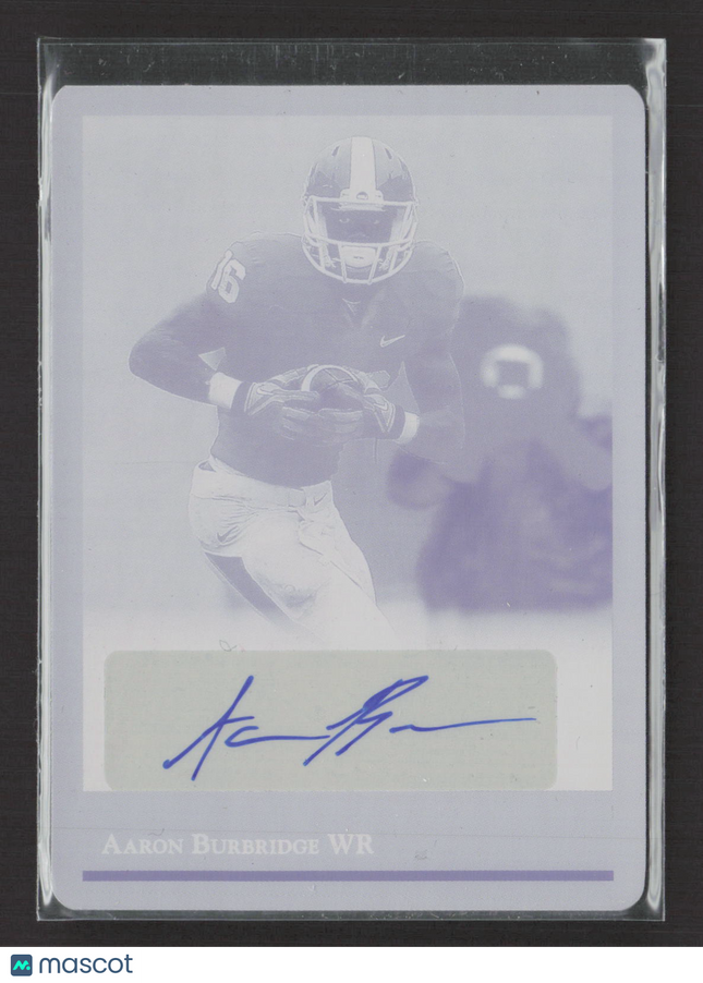 2016 Leaf Football Aaron Burbridge #BG-AB1 Printing Plate 1/1 Auto