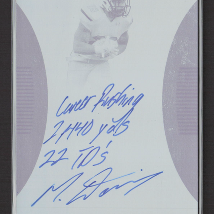 2015 Leaf Trinity Football Mike Davis #TS-MD1 Cyan Printing Plate Auto 1/1