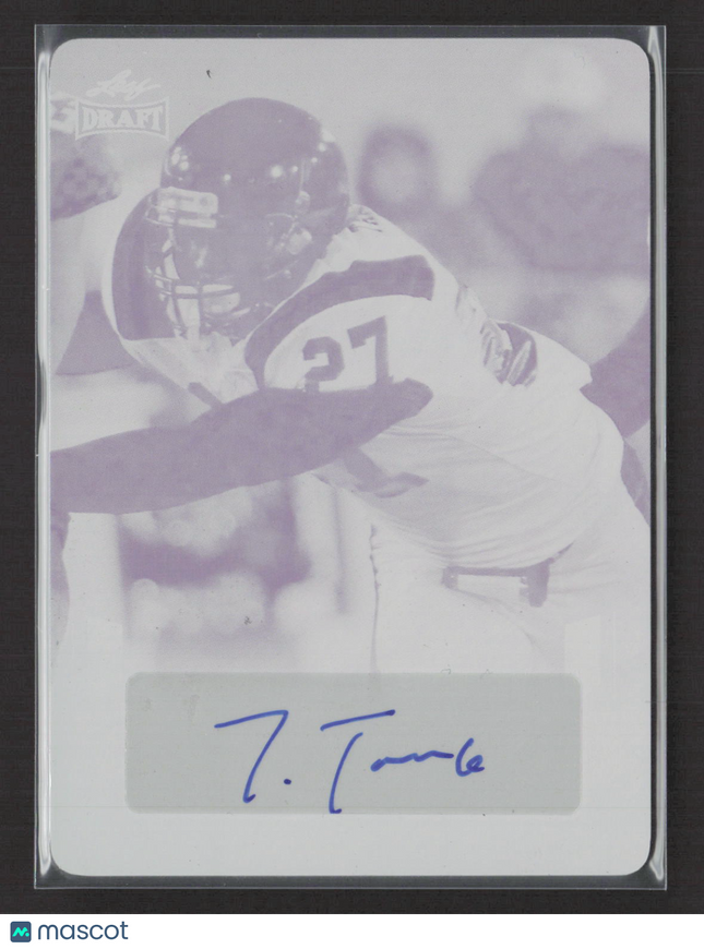 2015 Leaf Draft Football Jaquiski Tartt #BA-JT1 Magenta 1/1 Printing Plate Auto