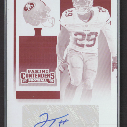 2015 Panini Contenders Football Jaquiski Tartt #191 Printing Plate 1/1 Auto
