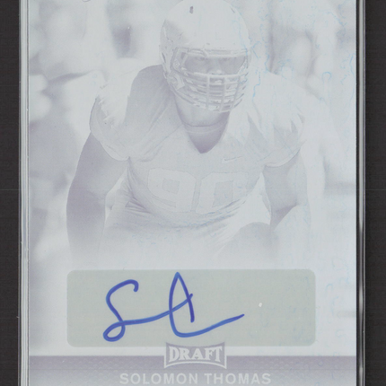 2017 Leaf Solomon Thomas #A-ST1 Cyan Printing Plate 1/1 Auto