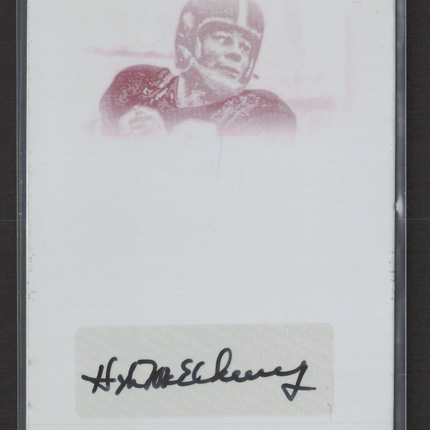 2009 Donruss National Treasures Hugh McElhenny #90 Printing Plate 1/1 Auto