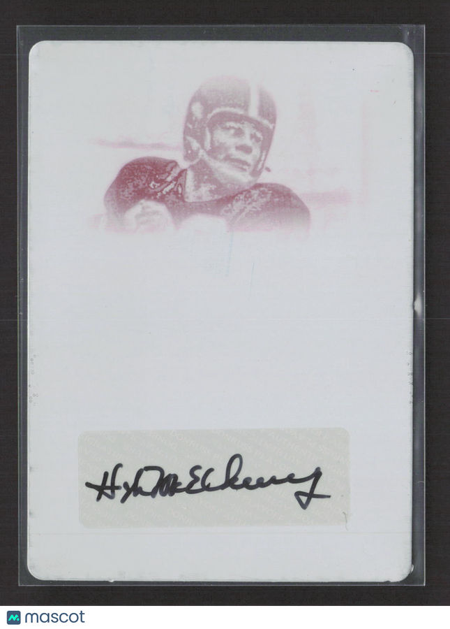 2009 Donruss National Treasures Hugh McElhenny #90 Printing Plate 1/1 Auto