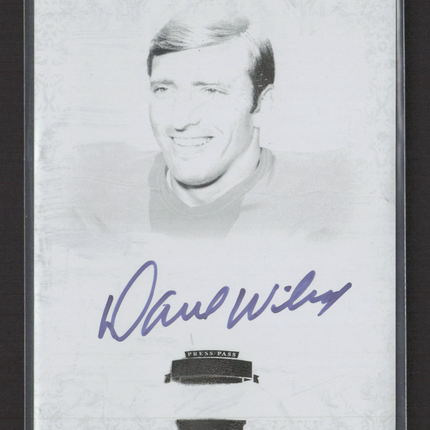 2012 Press Pass Legends HOF Dave Wilcox Black Printing Plate Auto 1/1
