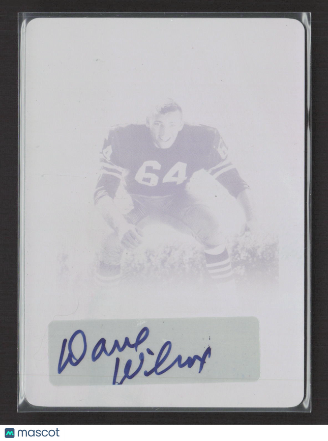 2012 Leaf Legends of Sport Dave Wilcox #BA-DW2 Printing Plate 1/1 Auto
