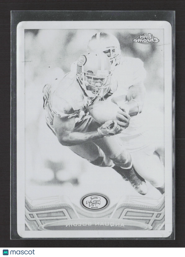 2013 Topps Chrome Anquan Boldin #129 Black Printing Plate 1/1
