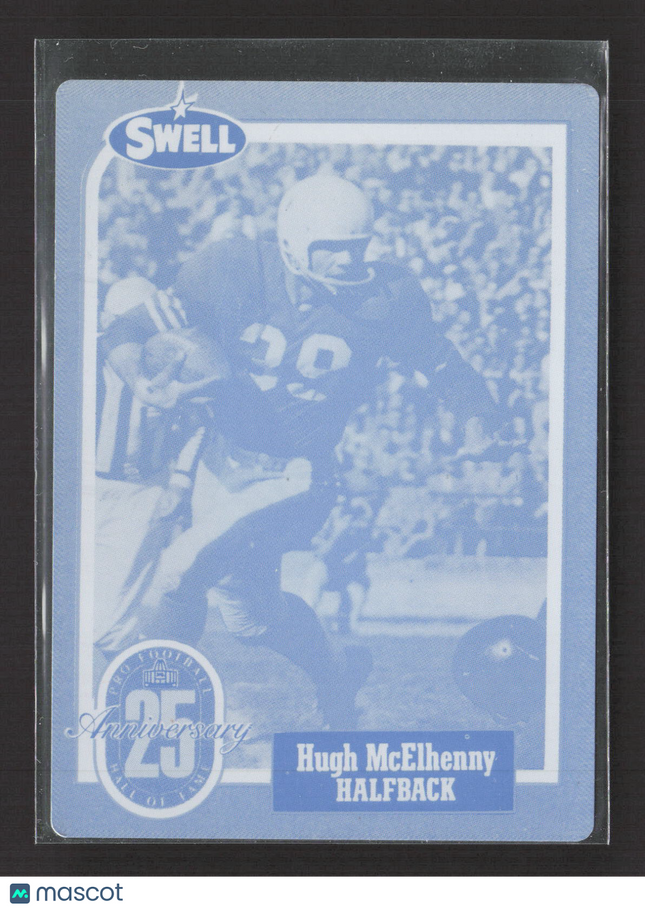 1988 Swell Pro Football Hall of Fame Hugh McElhenny Blue Tint 1/1