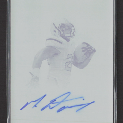 2015 Leaf Ultimate Draft Mike Davis #BA-MDI Cyan Printing Plate 1/1 Auto