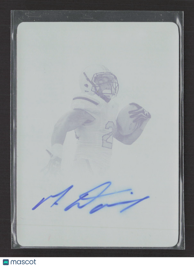 2015 Leaf Ultimate Draft Mike Davis #BA-MDI Cyan Printing Plate 1/1 Auto
