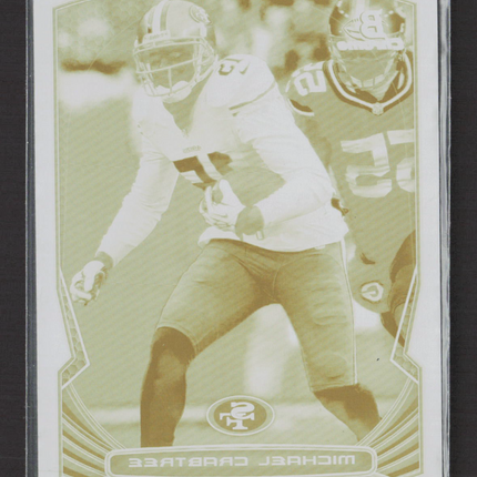 2014 Bowman Chrome Michael Crabtree #109 Yellow Printing Plate 1/1