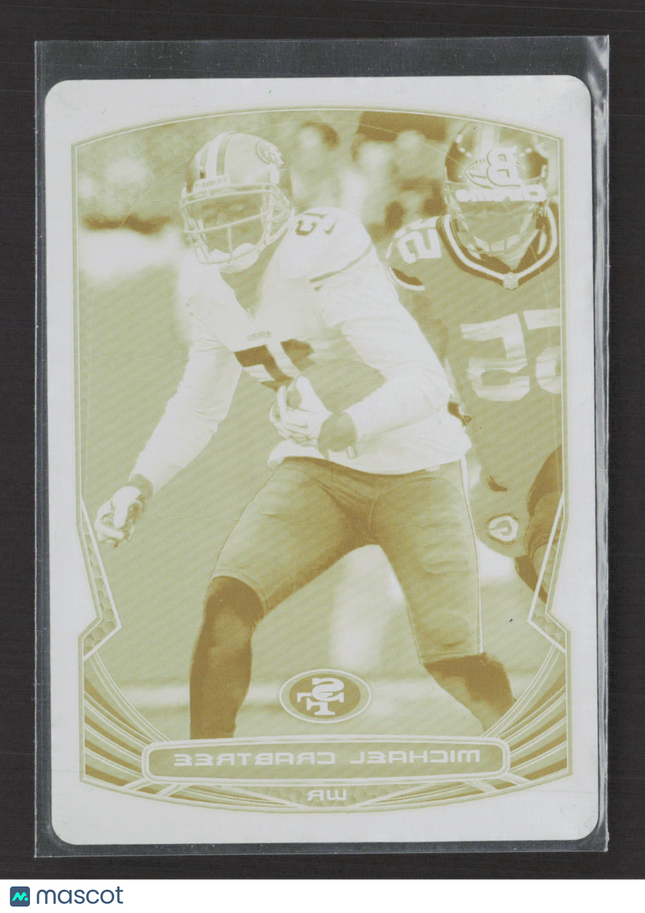 2014 Bowman Chrome Michael Crabtree #109 Yellow Printing Plate 1/1