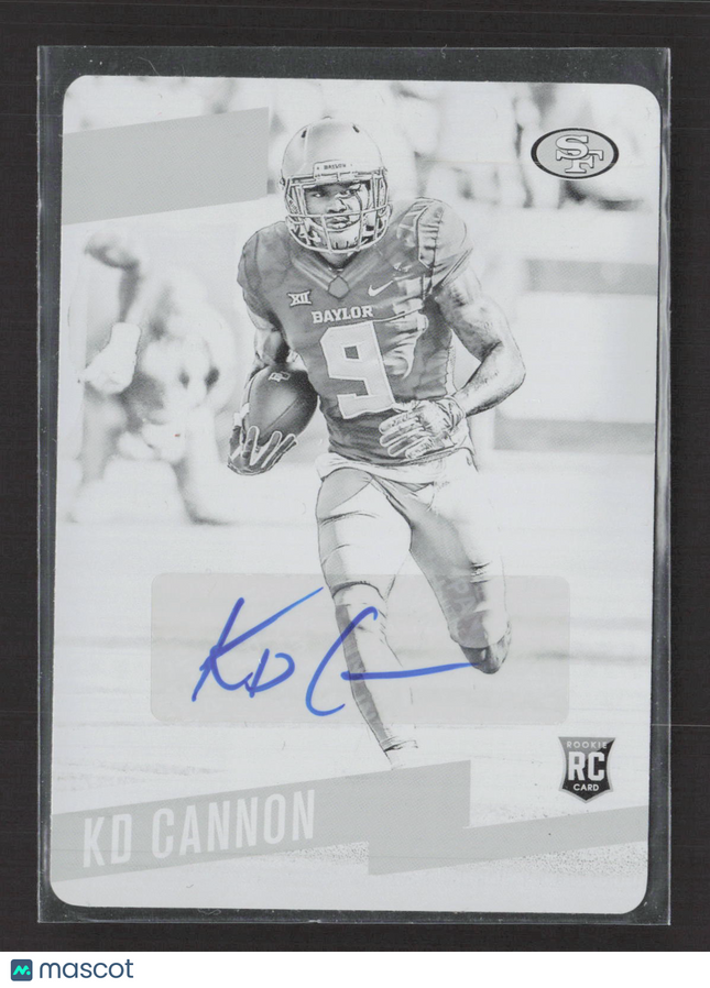 2017 Panini Prestige KD Cannon #238 Black Printing Plate 1/1 RC Auto