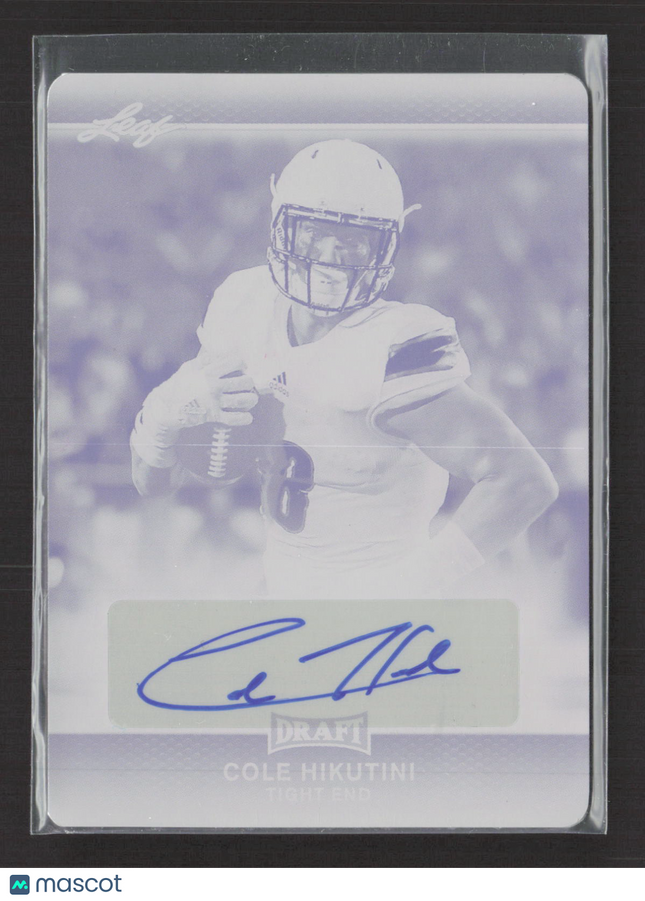 2017 Leaf Football Retail Cole Hikutini #A-CH4 Magenta Printing Plate 1/1 Auto
