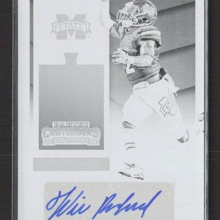 2016 Panini Contenders Will Redmond #215 Black Printing Plate 1/1 Auto