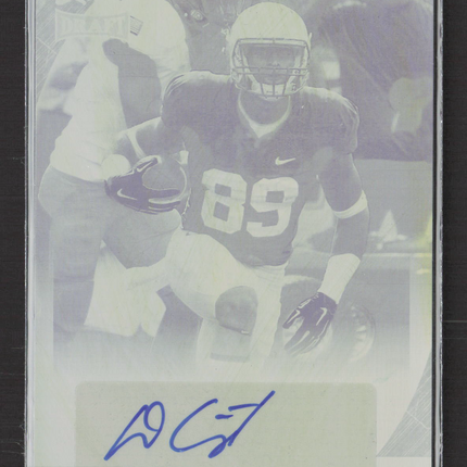 2016 Leaf Draft Football Devon Cajuste #A-DC1 Yellow Printing Plate  1/1 Auto