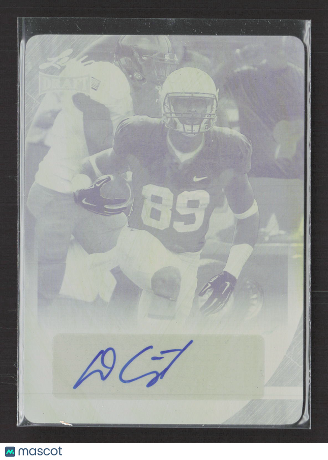 2016 Leaf Draft Football Devon Cajuste #A-DC1 Yellow Printing Plate  1/1 Auto