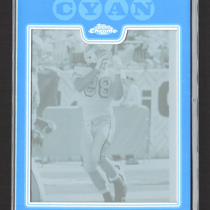 2008 Topps Chrome Vernon Davis #TC103 Cyan Printing Plate 1/1