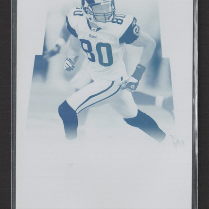 2008 Donruss Threads Isaac Bruce #48 Cyan Printing Plate 1/1